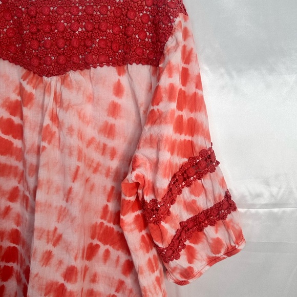 Liz & Me Two Textured with crochet accent 3/4 sleeve size 3X - Picture 6 of 8